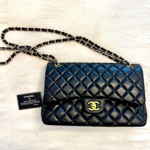 Authentic Chanel Double Flap Bag Jumbo